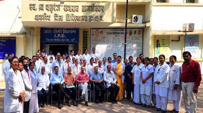 जिला चिकित्सालय दुर्ग में राष्ट्रीय दल