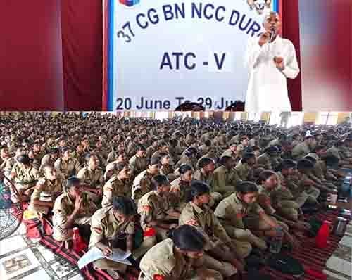 एनसीसी शिविर के चौथे दिन मिलेट विषय पर हुआ व्याख्यान