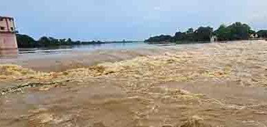 शिवनाथ नदी के महमरा एनीकट के ऊपर 10 फीट पानी